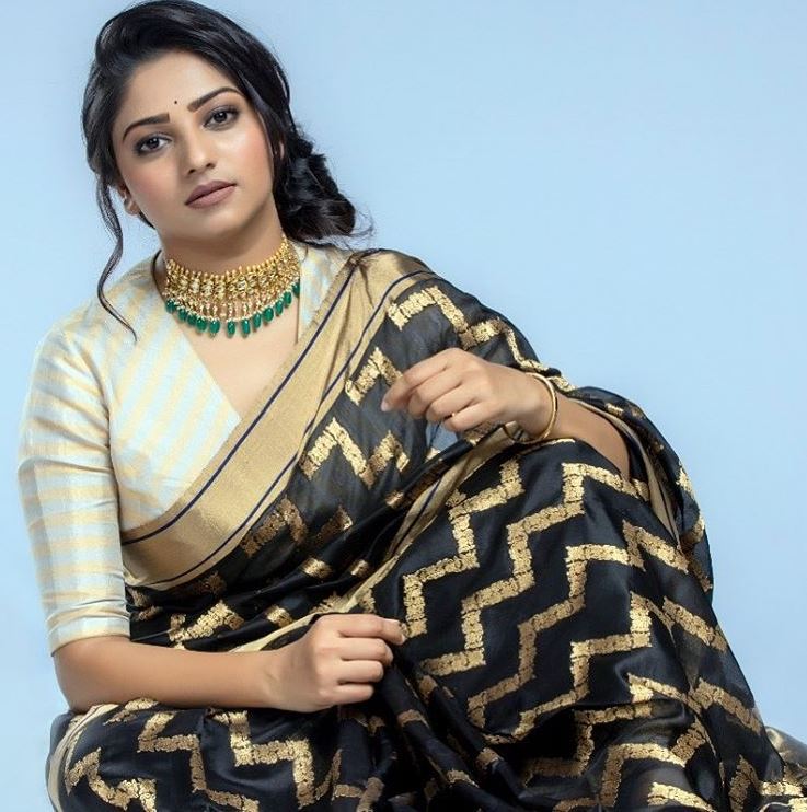 rachita ram in raw mango saree