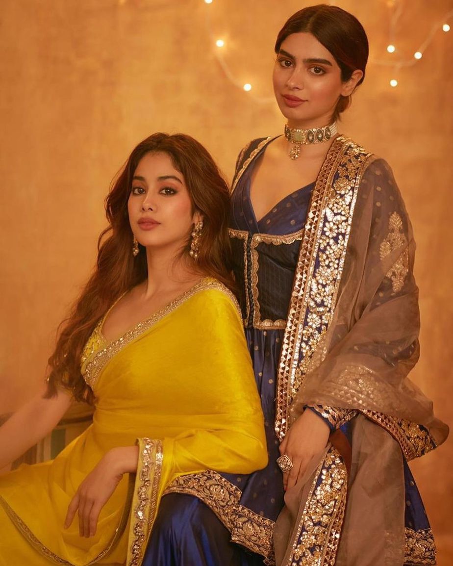 Janhvi and khushi kapoor in manish malhotra for diwali 4