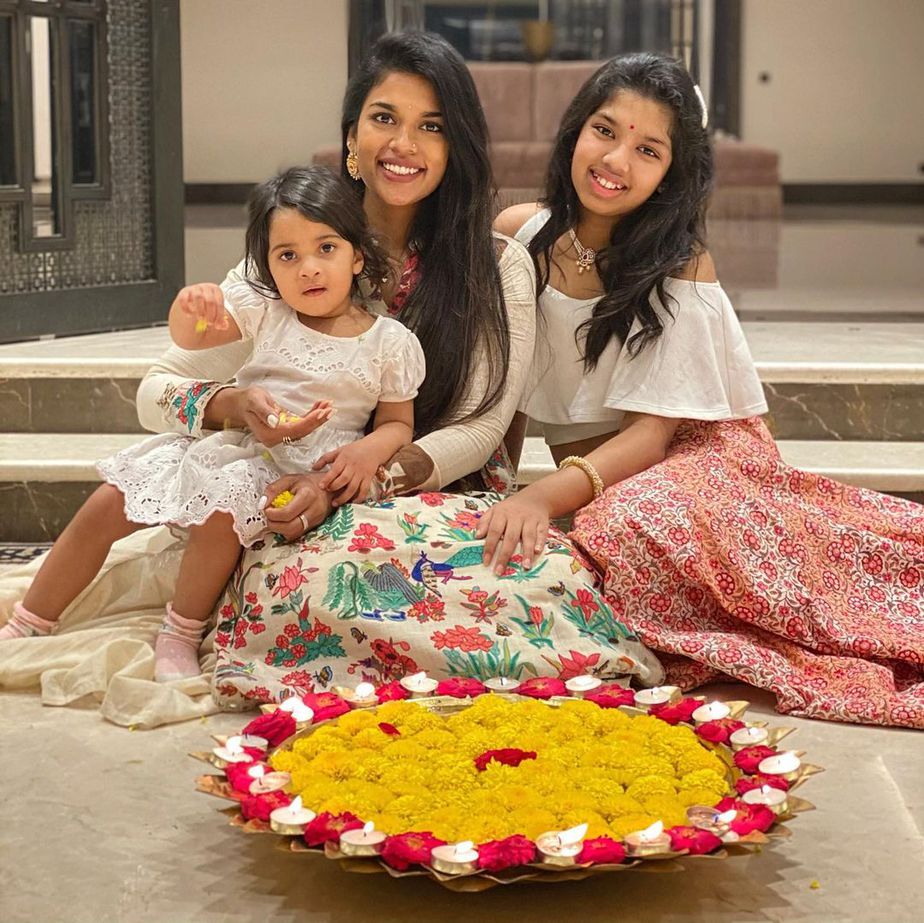 kalyaan dhev and family in ethnic wear for diwali 3