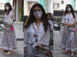 Nupur Sanon spotted in bandra in fusion wear!