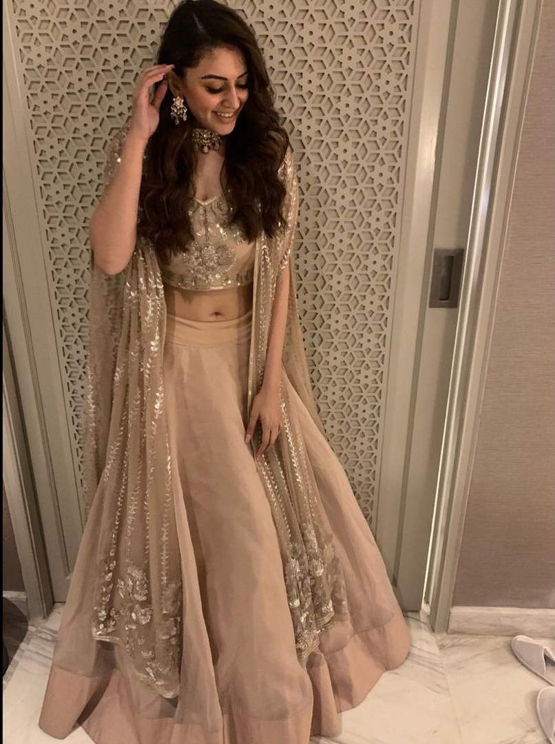 Hansika in an ayushi Bhasin lehenga for friend's baraat ceremony1