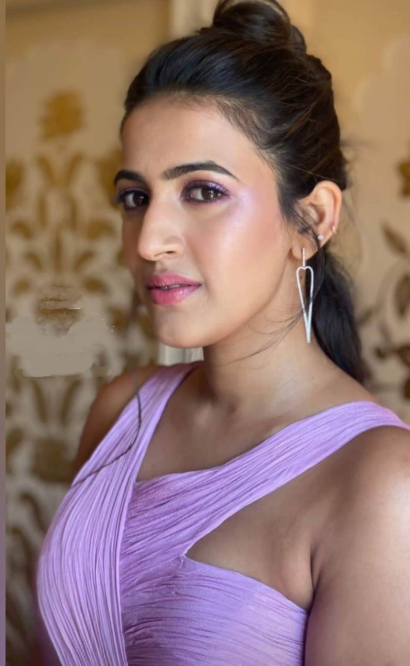 Niharika in a lilac colour gown for sundowner party1.5