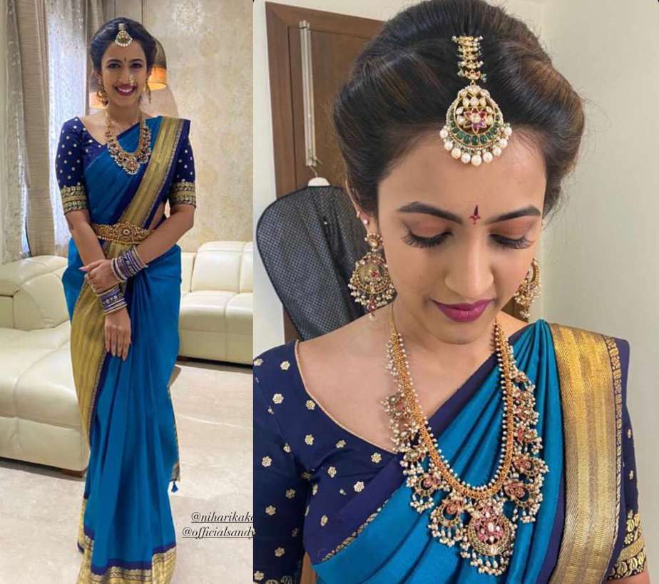 Niharika wears her mother's engagement saree for pre-wedding festivities!