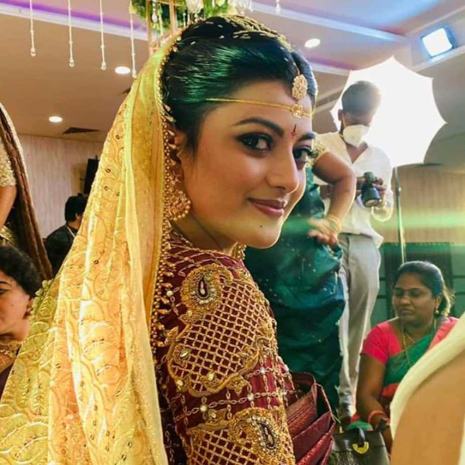 kayala anandhi socrates wedding saree pics