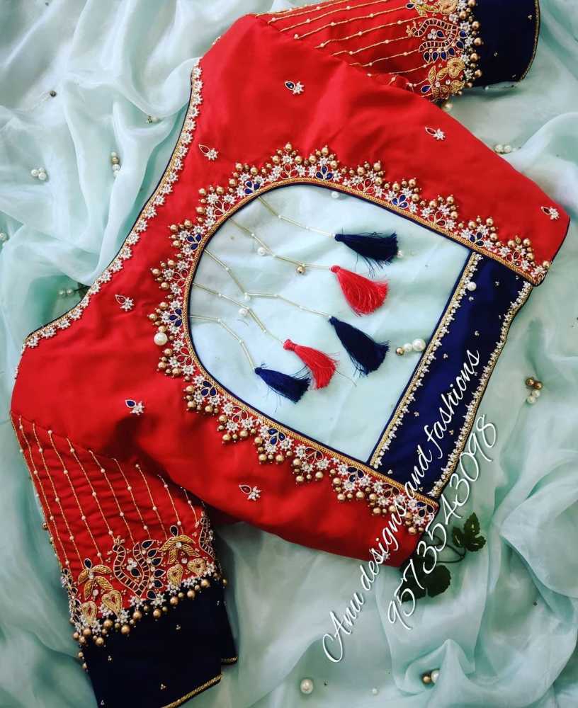 latest blouse back designs 2021