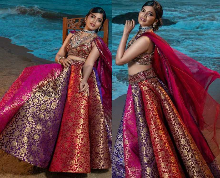 sanchita shetty lehenga for class apart studio149 calendar shoot