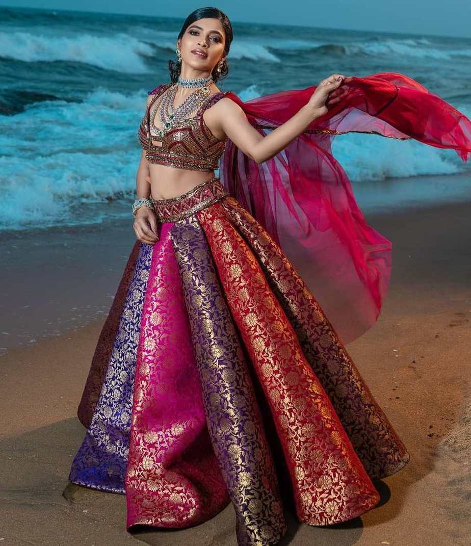 sanchita shetty red lehenga look for class apart studio149 shoot