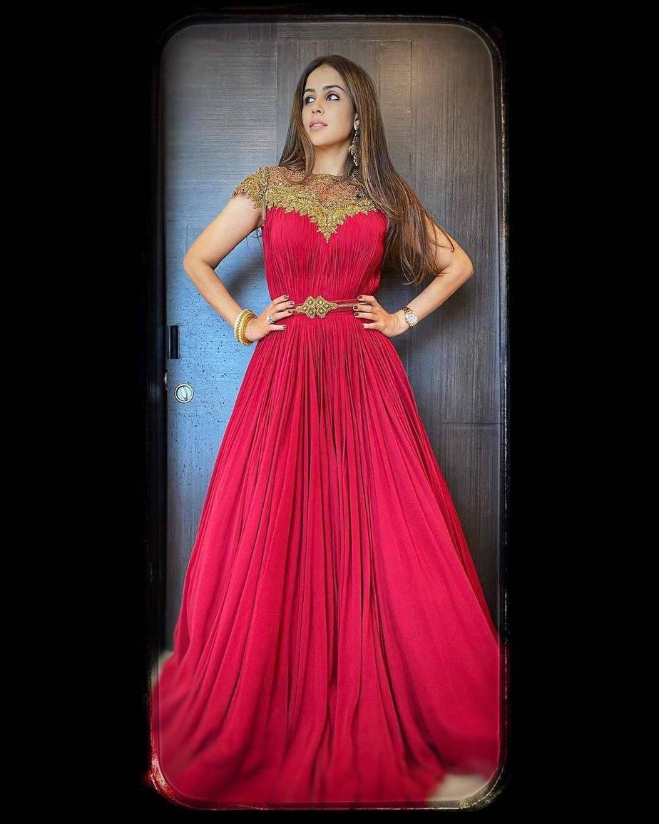 Red Gown from Shantanu & Nikhil Collection – Panache Haute Couture