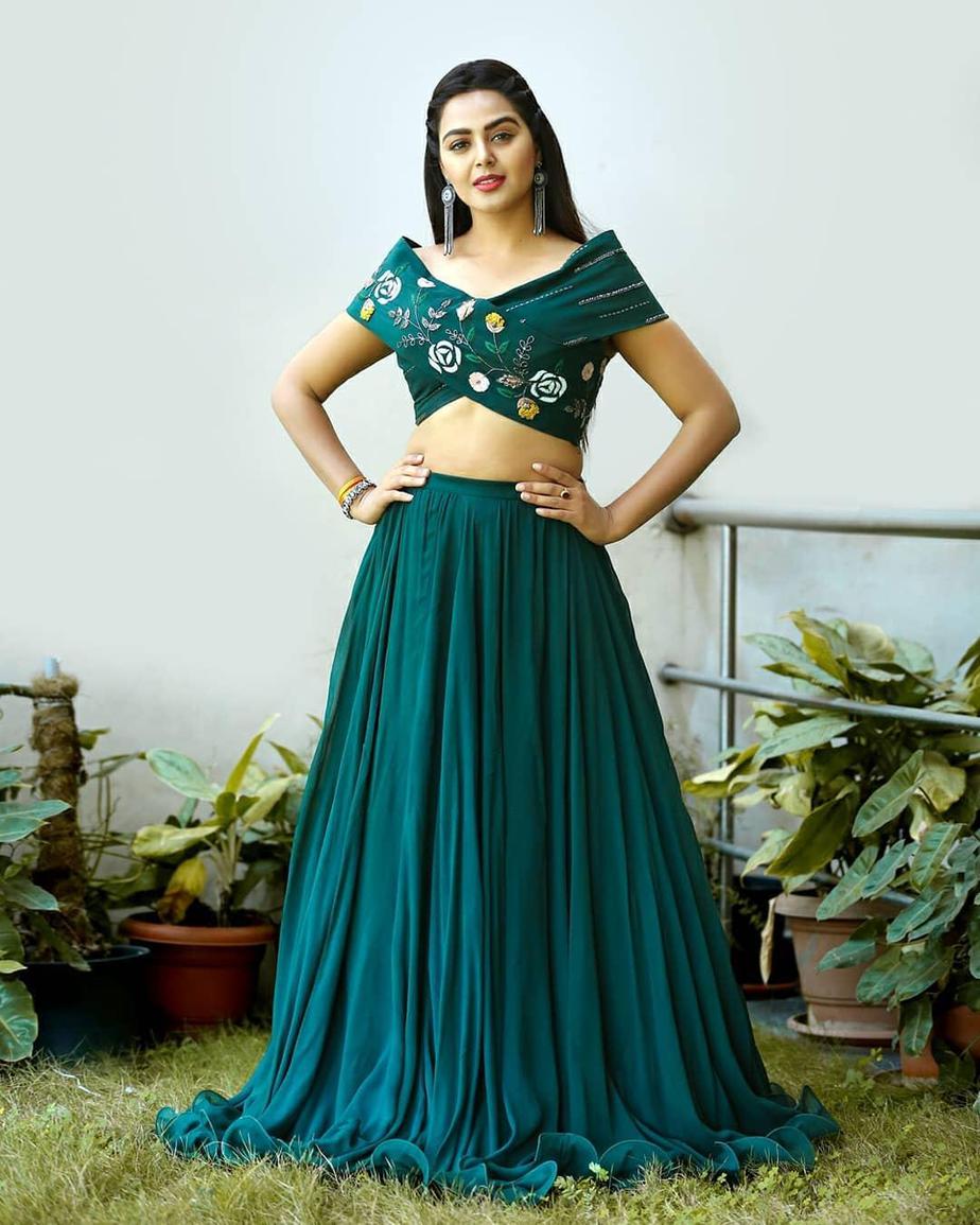 Monal Gajjar in teal green outfit by Atelier for Dance plus