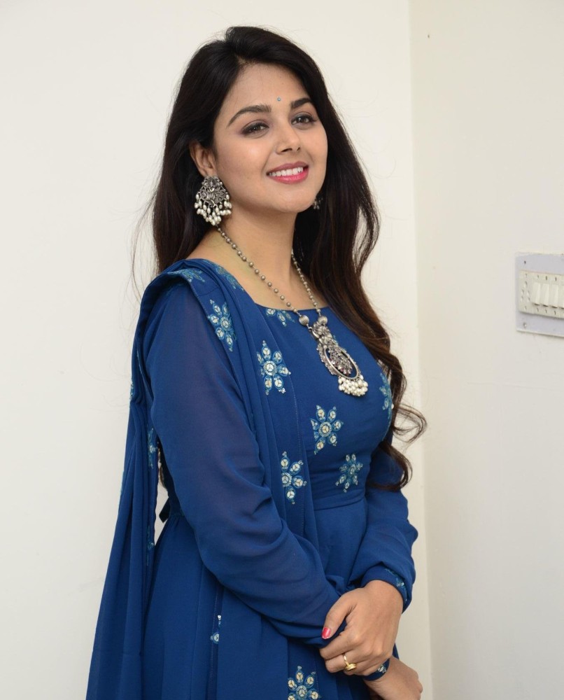 monal gajjar in a blue anarkali set for movie first look