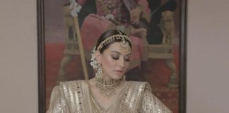 Hansika Motwani in an ivory Abhinav Mishra lehenga for brother's wedding-3