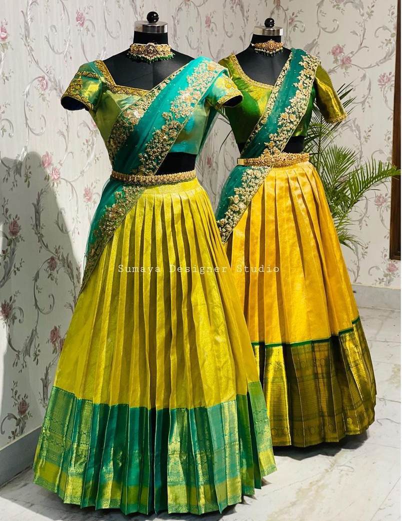 How to wear a Cancan Saree: Side Pleats | Tia Bhuva - YouTube