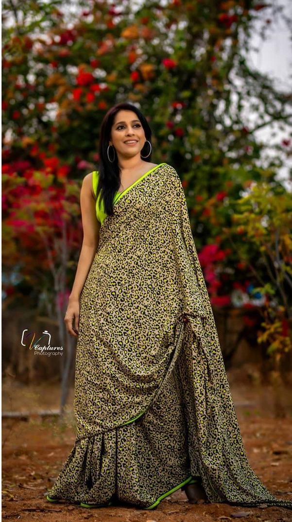 Cheetah print sarees clearance online