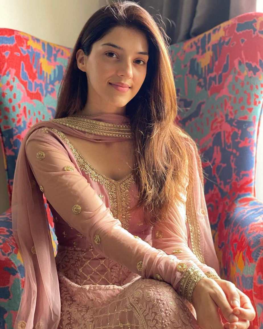 Mehreen Pirzada resembles royalty in this embellished blush pink ...