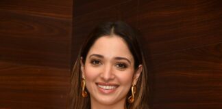 Tamannaah Bhatia in nude colour dress for Maestro pre-release event-1