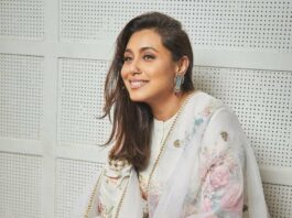Rani Mukherjee in a white sabyasachi kurta set for Bunty aur Babli-2 promotions-1