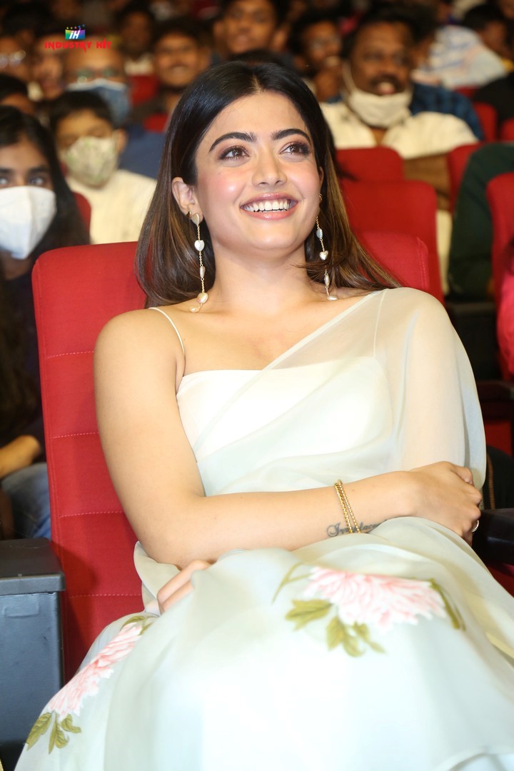 Rashmika mandanna looks Gorgeous In a White dress
