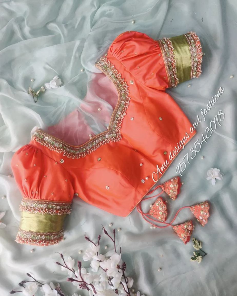 peach blouse-anu designs
