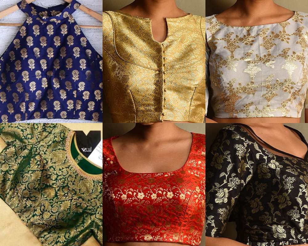 12 Brocade blouse designs that will amp up your ethnic wardrobe!