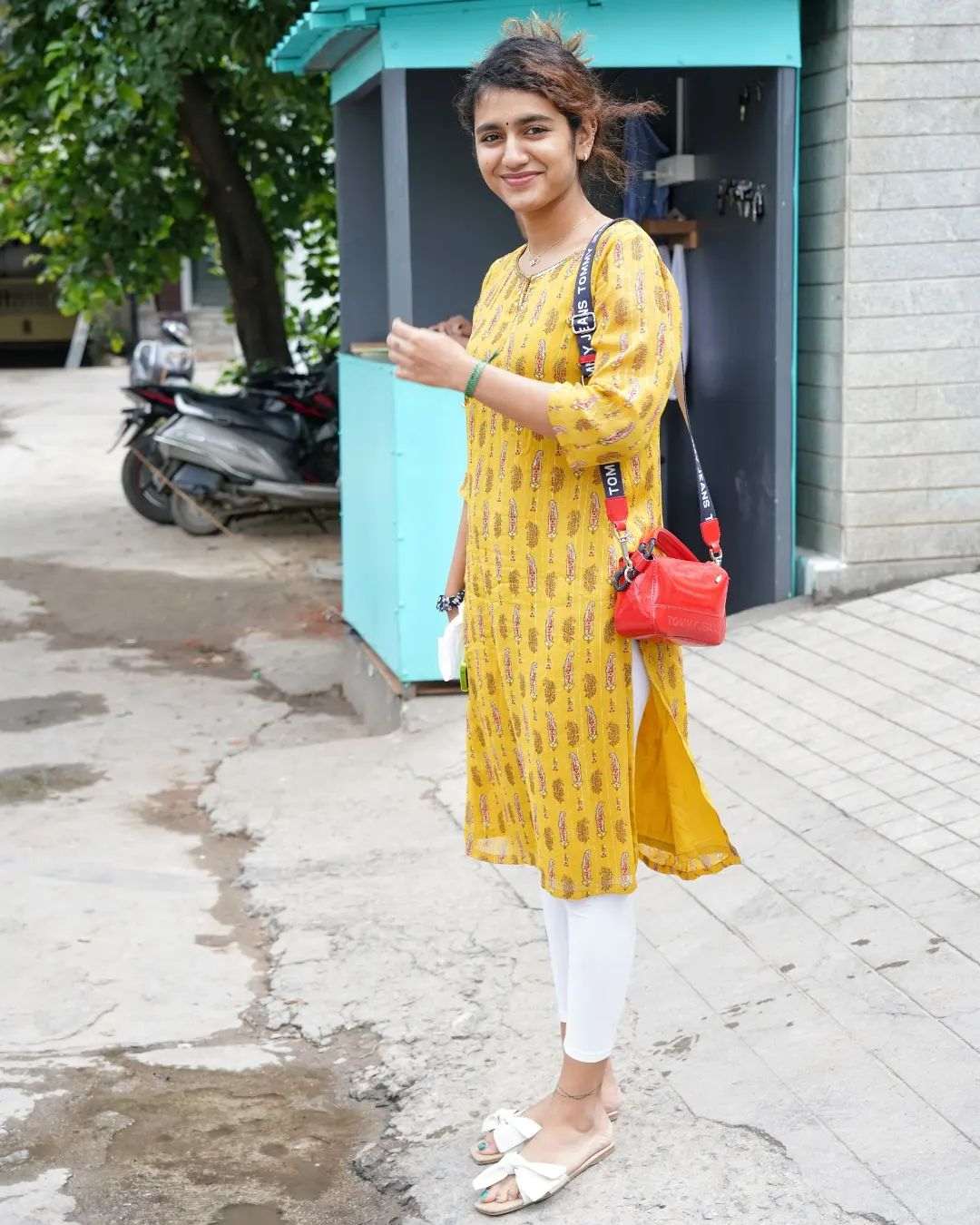 priya prakash in yellow kurta set priya prakash in yellow kurta