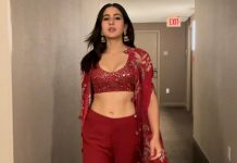 sara ali khan in a red sharara by arpita mehta1