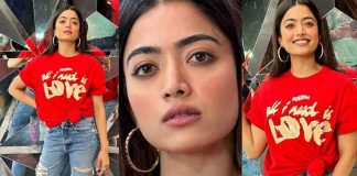 rashmika mandanna in a red tshirt-blue jeans by huemn-featured