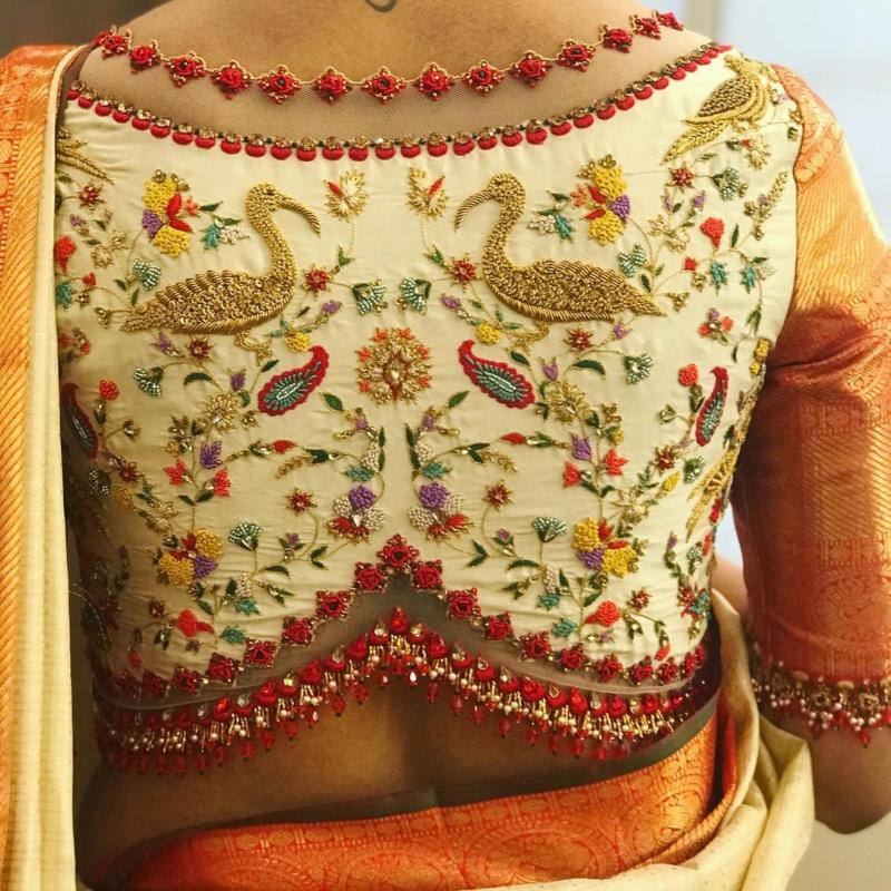 Bridal blouse sales work designs
