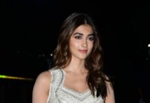 pooja hegde in a white jacket set by ridhima bhasin for cirkus1