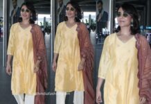 samantha prabhu airport look kurta set